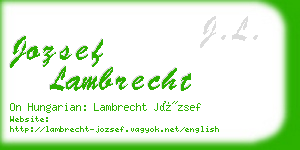 jozsef lambrecht business card